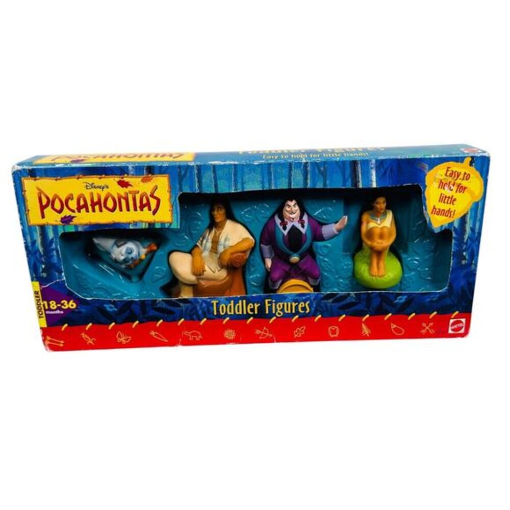 Disney Pocahontas Toddler Figures 4 Pack w/ Pocaho, Powhatan , Ratcliffe & Percy